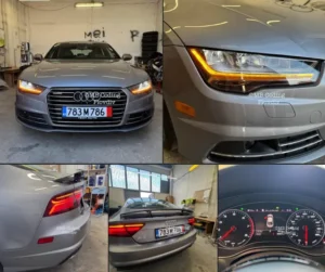 Снимка на Audi A7 с извършена пълна конверсия от американска към европейска версия